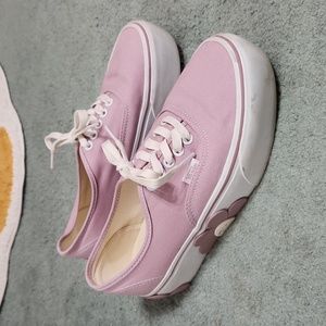 Vans pink flower platforms sz 8.5 ladies